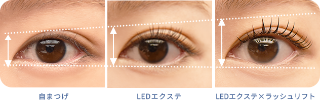 ラッシュリフトとの掛け合わせによる仕上がり